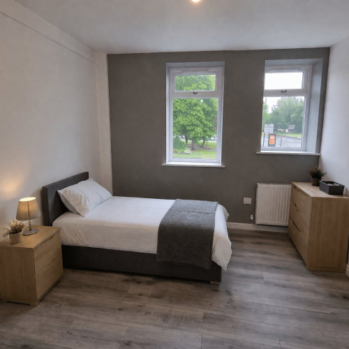 Minimalist bedroom with simple furnishings